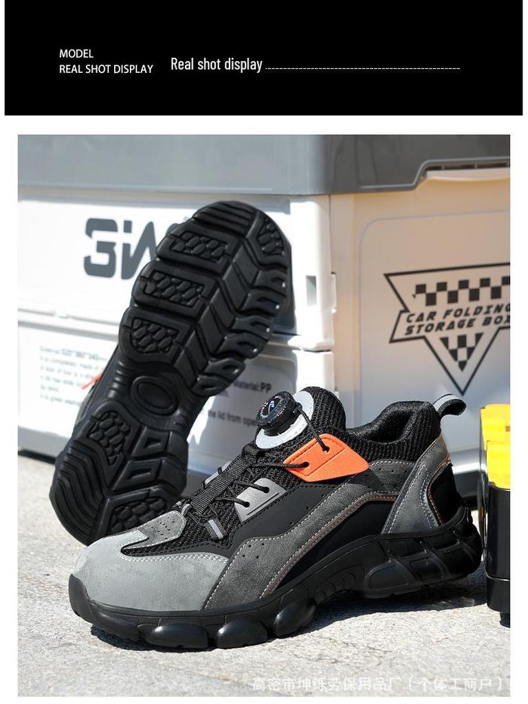 Men's Labor Protection Shoes - Anti-Smash, Anti-Puncture, Soft, Foldable, and Comfortable for Long Hours