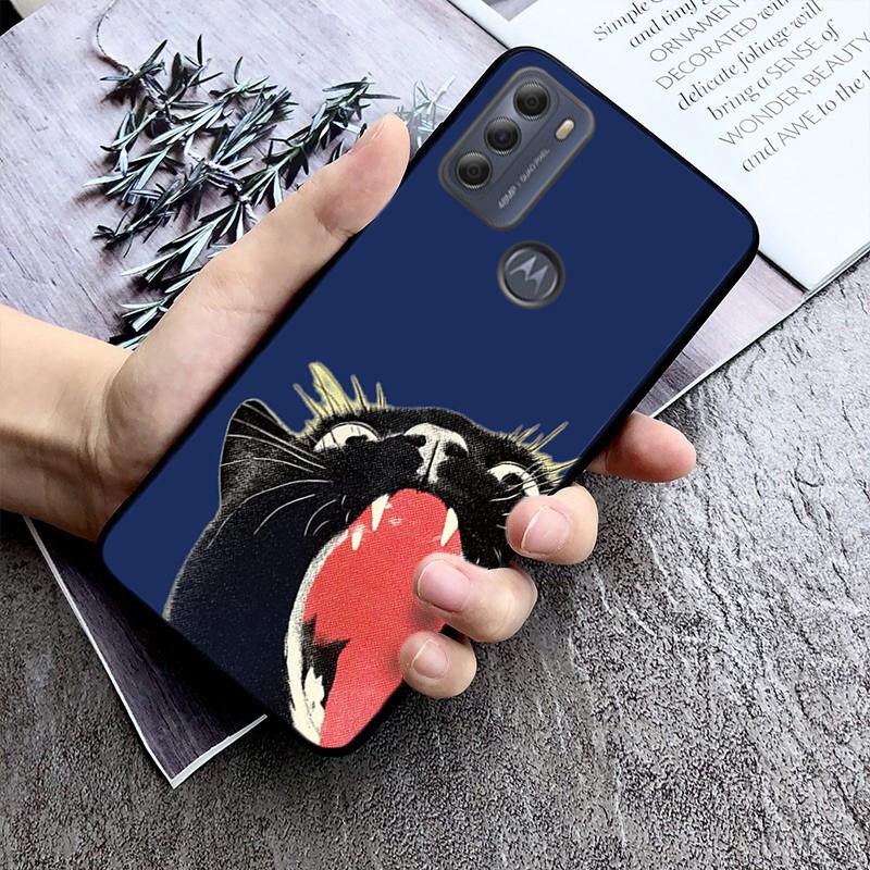 cat art aesthetic Phone Case For Moto G86 G85 G75 G15 G05 G56 G72 G53 G54 G84 G60 G31 G32 G24 G 5G G Play