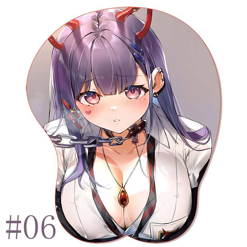 Sexy Akuma Nihmune OPPAI Mouse Pad Mousepad Anime Waifu Cups Season 6 Numi Silicone 3D Wrist Rest MousePad Sexy Hentai Mouse Mat
