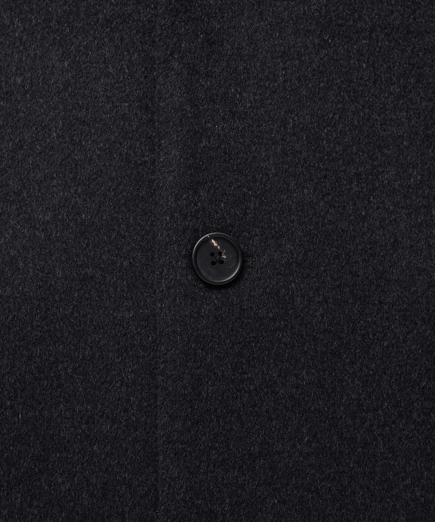 Musinsa Standard Cashmere Blend Daddy Shoulder Single Long Coat [Charcoal Grey]