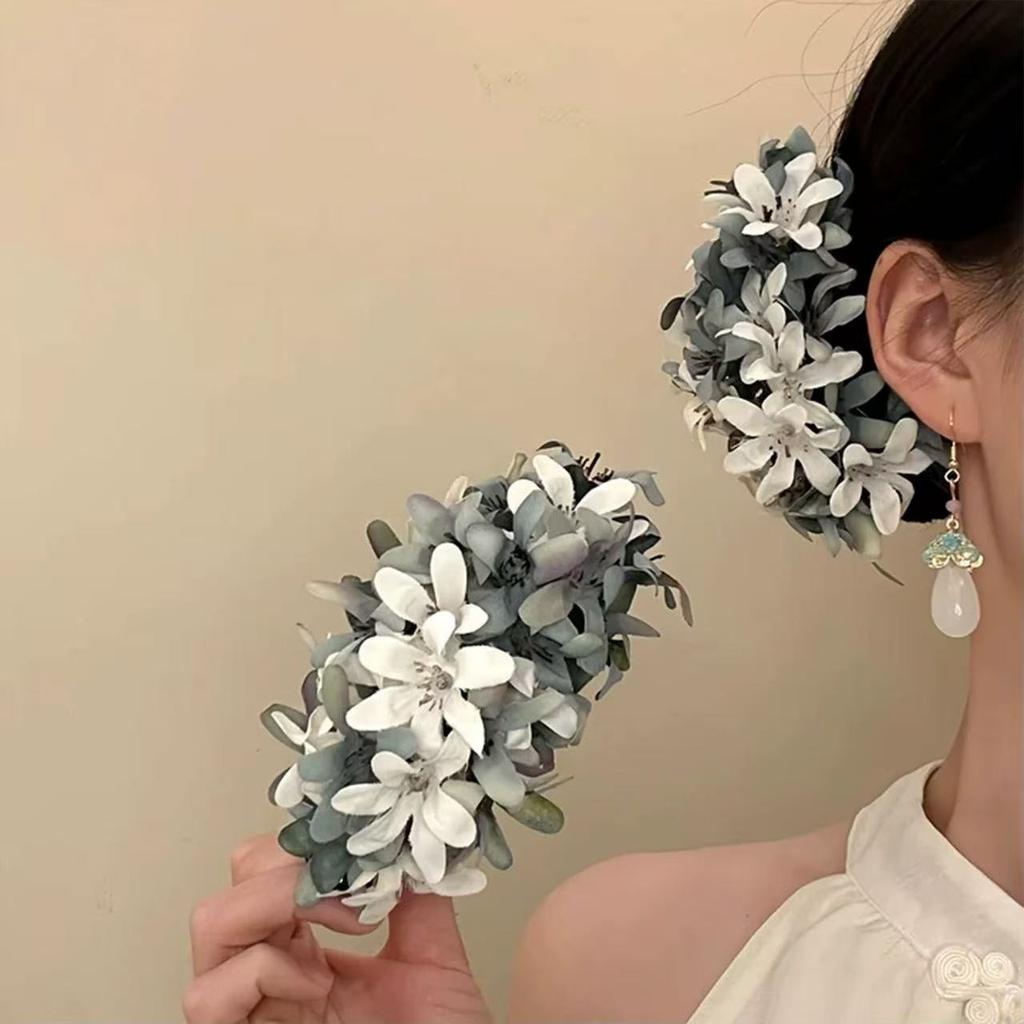 Super Fairy Gentle Flower Mori Atmosphere Side Clip Temperament Vacation Style Word Clip Hair Accessories Woman