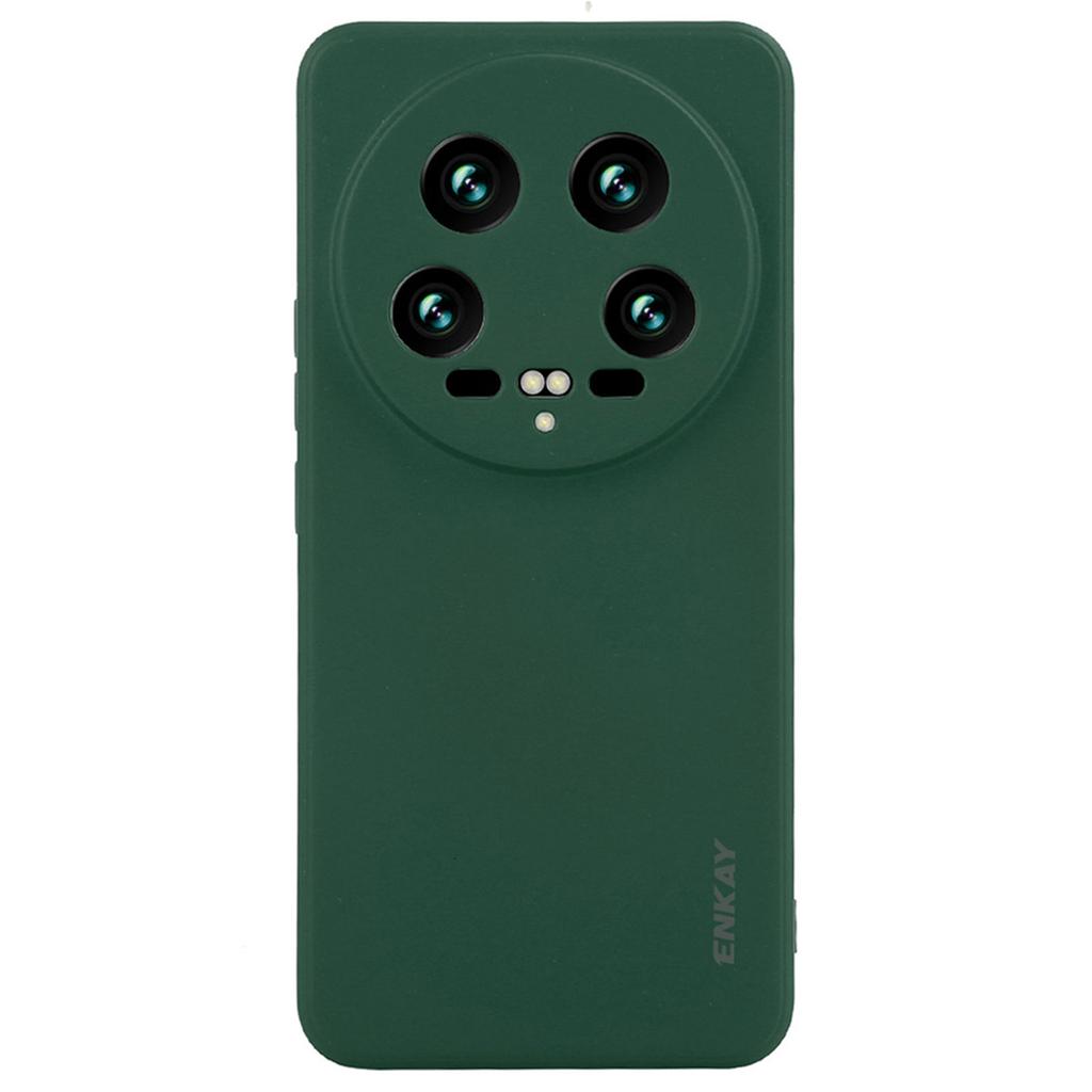 ENKAY HAT PRINCE Für Xiaomi 14 Ultra Silikonhülle Einfarbig Gerade Kante Handyhülle