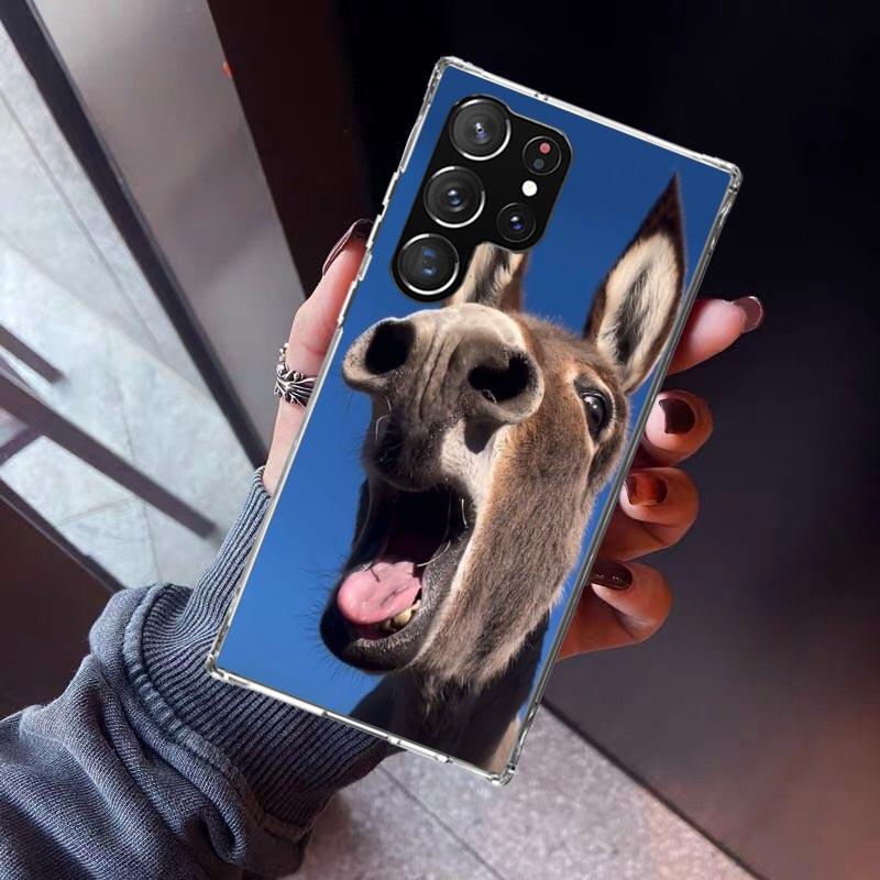 Funny Donkey Phone Case For Samsung Galaxy S23 S24 S25 Edge S26 Ultra S22 + S21 Plus S20 FE Cover Silicone Print Shell Galaxy S2