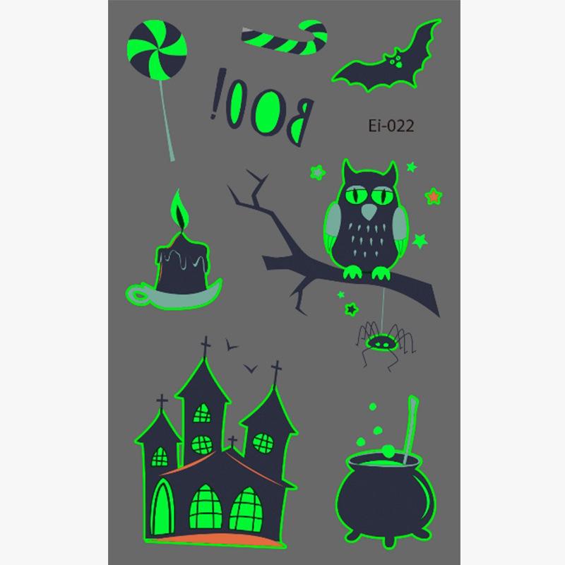 Водонепроникні тимчасові татуювання на Хелловін: Світні наклейки з гарбузом та павутиною для будь-якого віку