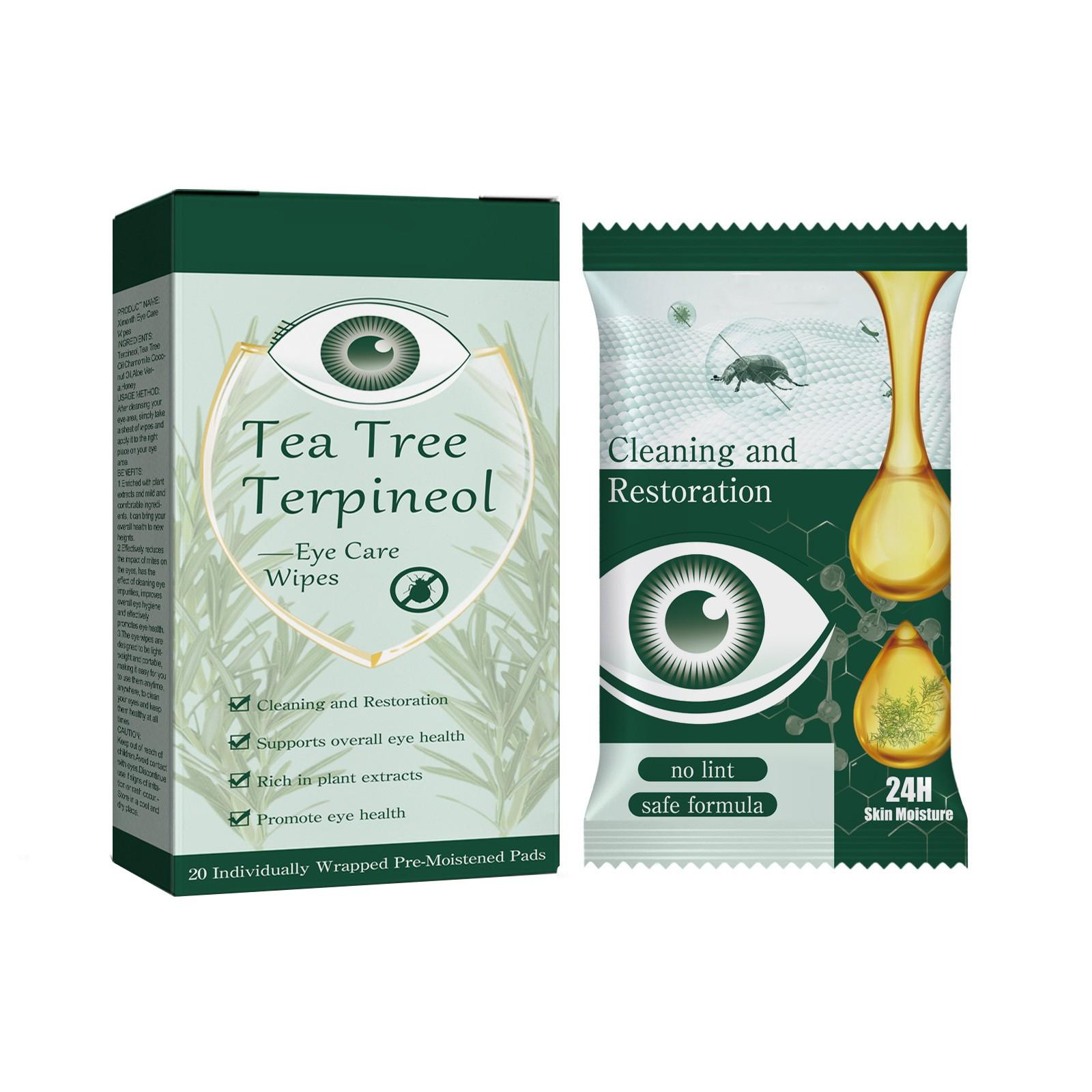 

50 мл 20 шт. Набор влажных подушечек для удаления клещей для глаз, специально разработанных для протирания и удаления клещей вокруг глаз, ватные диски для ухода за глазами зелёный