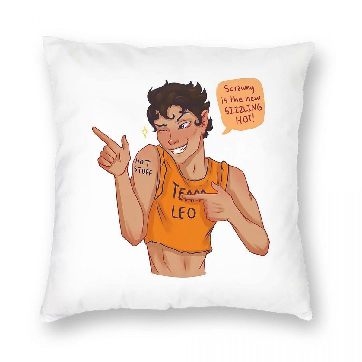 Percy Jackson Leo Valdez Team Leo Square Pillowcase Polyester Linen Velvet Printed Zip Decorative Pillow Case Bed Cushion Cover 30x30cm