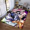 Colorful Anime Carpet Featuring Two Characters in Bold Design Suitable for use as an anti-slip for living room bedroom sofas