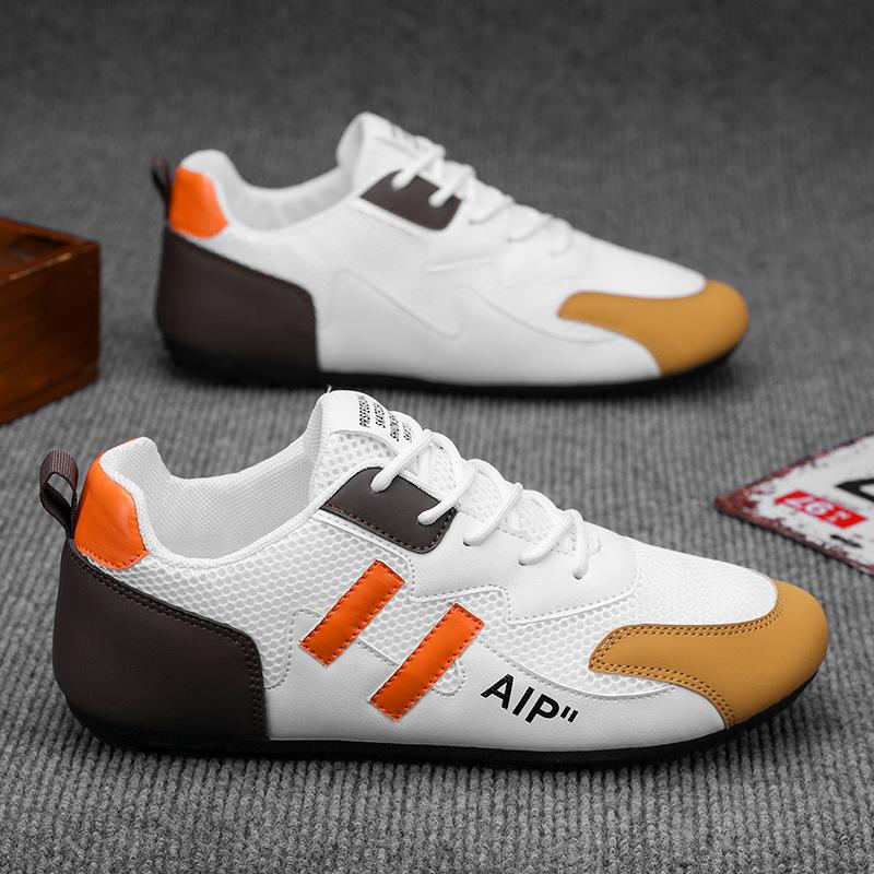 Summer Men's Shoes New Breathable Mesh White Shoes Men's Trend Versatile Flat Casual Single Shoes Sports Shoes Board Shoes