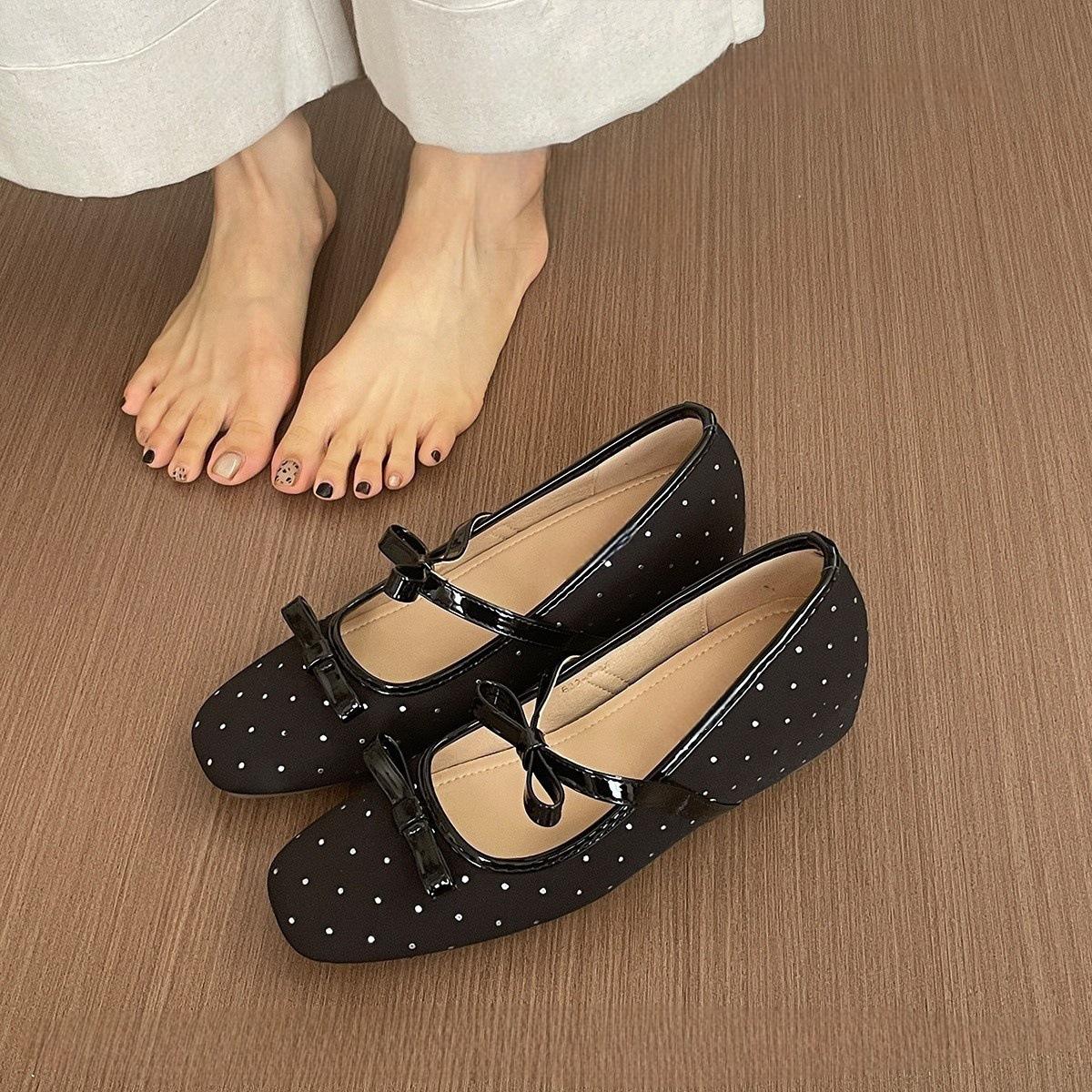 

Универсальные туфли Мэри Джейн на скрытой платформе, женские туфли с бантом для юбки, одинарные туфли 40 чёрный