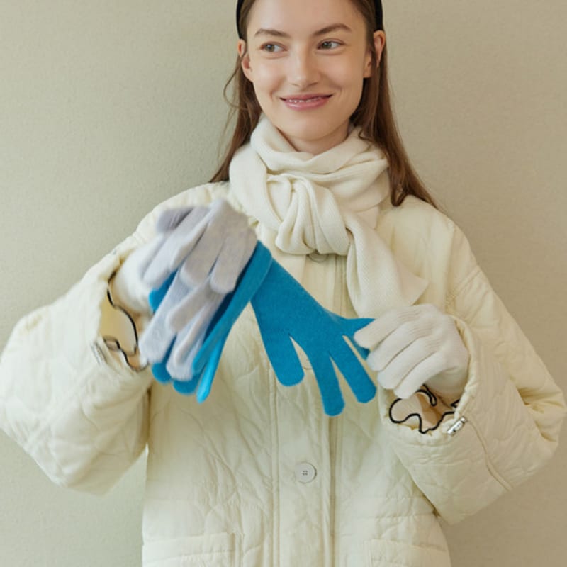 atempo WOOL KNIT GLOVES_ivory