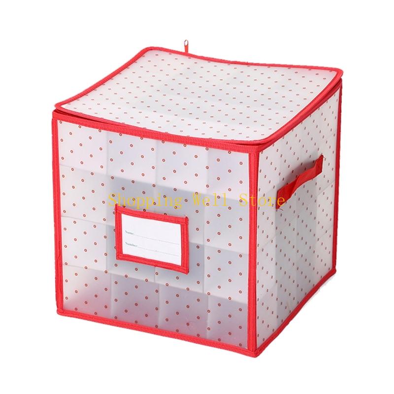 Skládací úložný box KX4B se 64 přihrádkami, konstrukce z PVC, pro uspořádání vánočního osvětlení