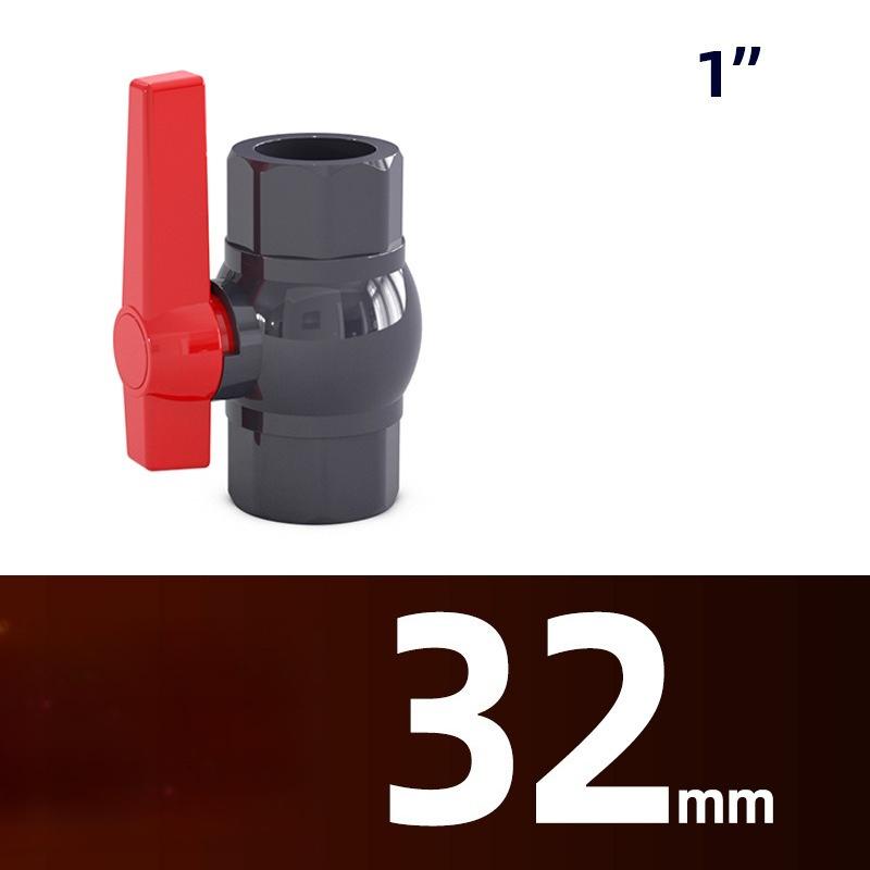 Factory PVC Water Supply Ball Valve, Chemical-grade Switch, Socket Plastic Valve, Outlet Control Valve, 1/2'' to 20mm 25mm 32mm