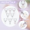 304 Stainless Steel Open Cuff Rings, with Mixed Shapes 304 Stainless Steel Charms, Stainless Steel Color, 36~38mm, 8pcs/set