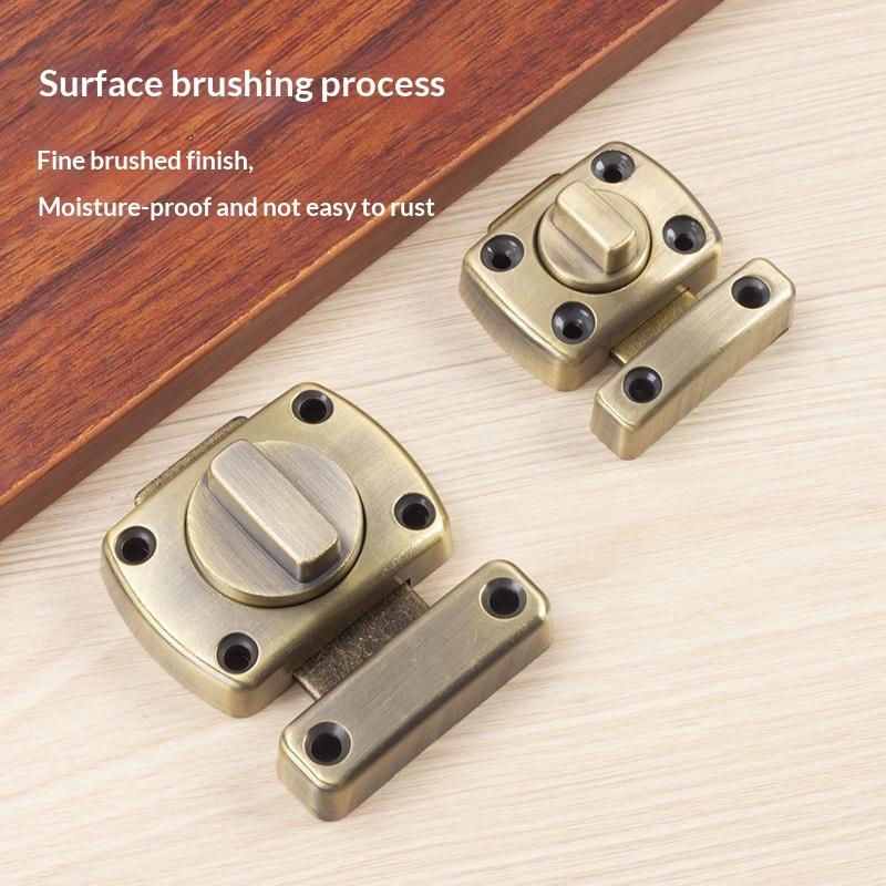 Rotating Bolt Safety Door Latch 1 Set Easy Operate Twist Slide Lock for Kids Safety Room Bathroom Interior Doors