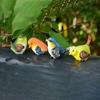 Resin Bird, 4 Pieces Garden Bird Figurines, Resin Birds Animals Figurine, Garden Yard Lawn Decoratio