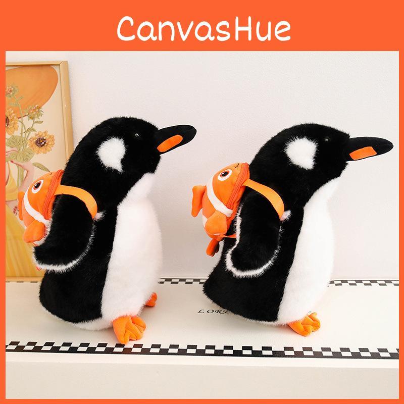 Clownfish Penguin Backpack Plush Toy Cute Animal Doll Cartoon Kids Birthday Gift
