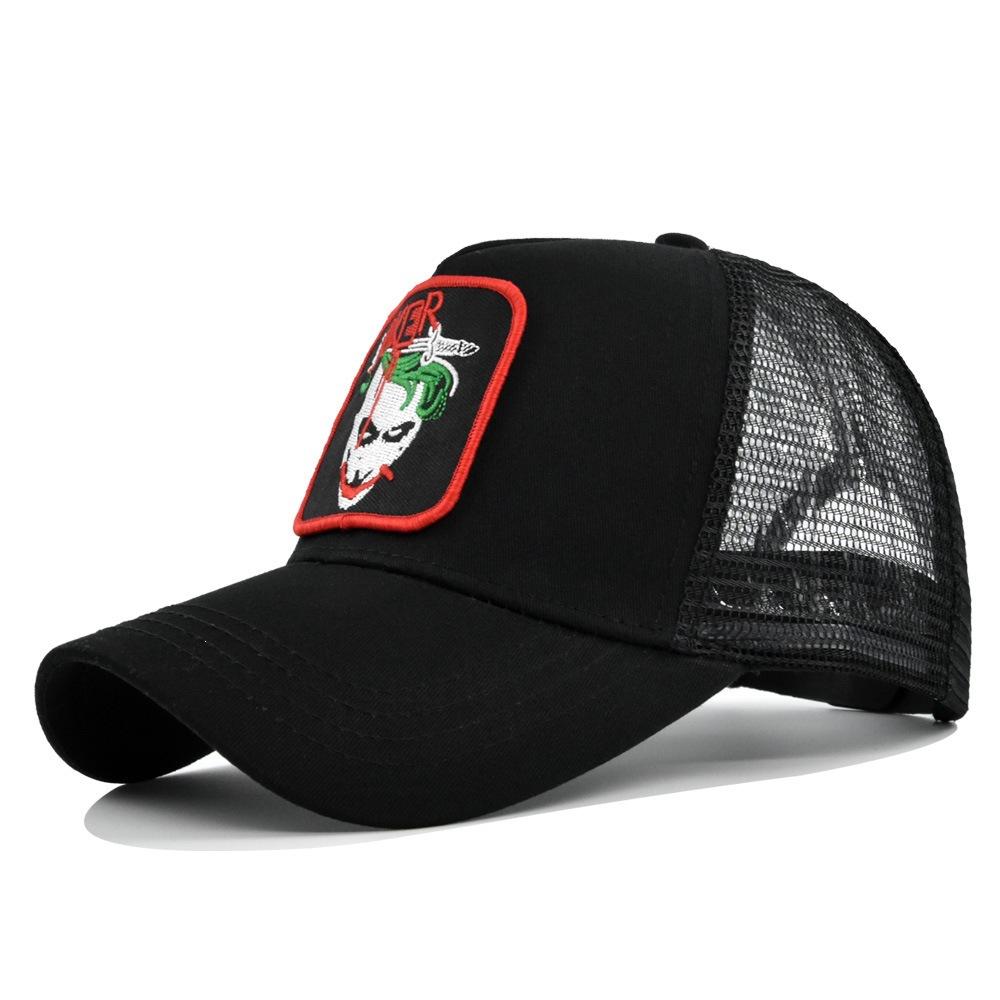 Clown baseball cap embroidered duckbill cap mesh cap stylish curved brim sun hat mesh cap adjustable