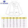 [E-SONG] Unisex White Coat Jacket, Short Coat, 9/10 Sleeve, Soft Touch, High Cotton Content, Industrial Washable, Medical Doctor Coat 093 (L, White)