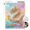 Handmade Golden Chinese Dragon Pearl DIY Painting Creative Interior Wall Art Fine Gift For Household Home Space Beautification Exquisite Decor