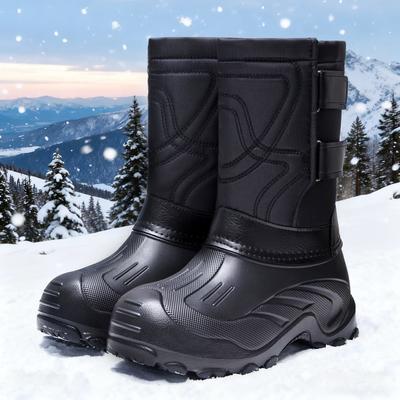Shoes Men's Large Size Snow Boots Cold-proof and Warm Boots Cold-proof and Waterproof Cotton Shoes Boots Comfortable Cotton Boots