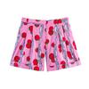European and American Style, New Women's Clothing, Bow-decorated Printed Shirt Pleated Printed Casual Shorts