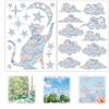 21pcs Star Moon Cat Sun Catcher Window Clings for Glass Windows, Anti-Collision Stickers Decals Prevent Bird Strikes,Rainbow Prismatic Window Clings