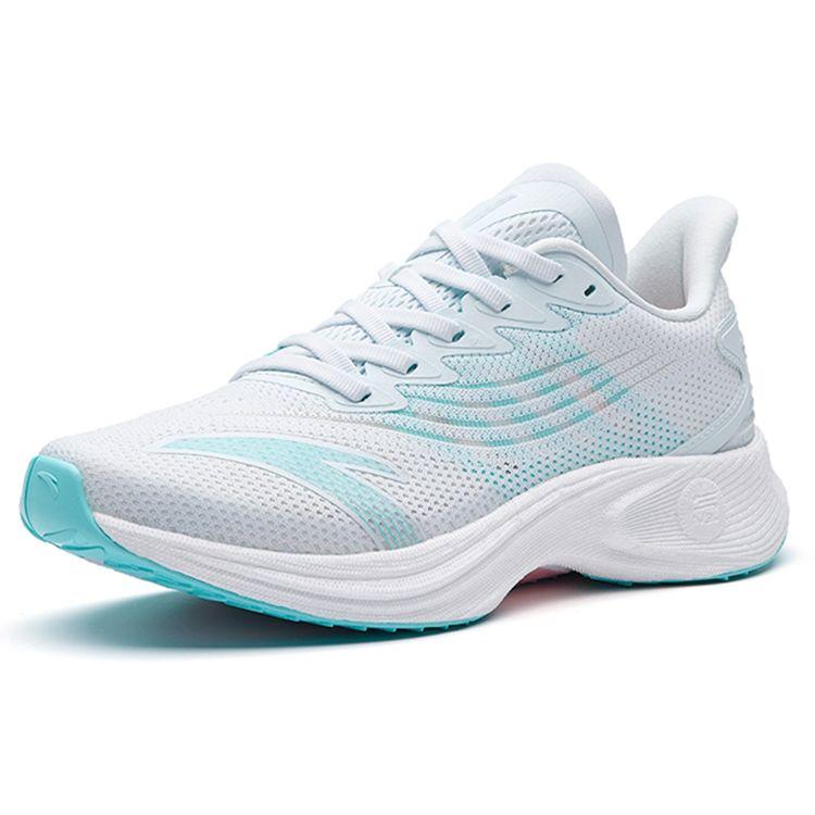 Anta Mach 2.0 Non-Slip Durable Low-Top Running Shoes Women Sneaker White Blue 122235583-6