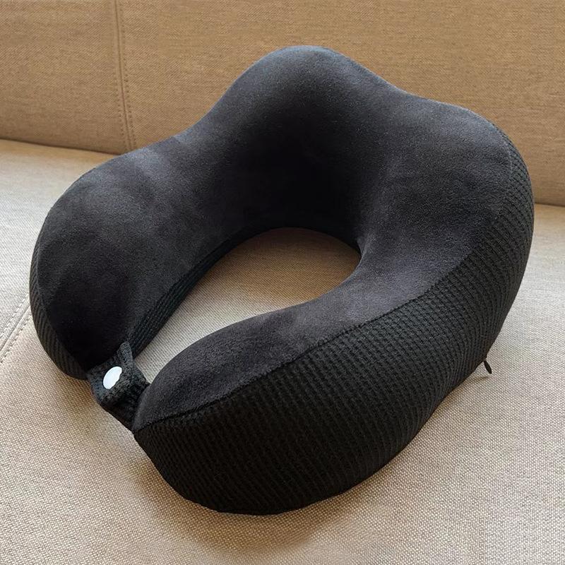 

Memory cotton hump slow rebound lunch break neck pillow travel U-shaped neck pillow чорний