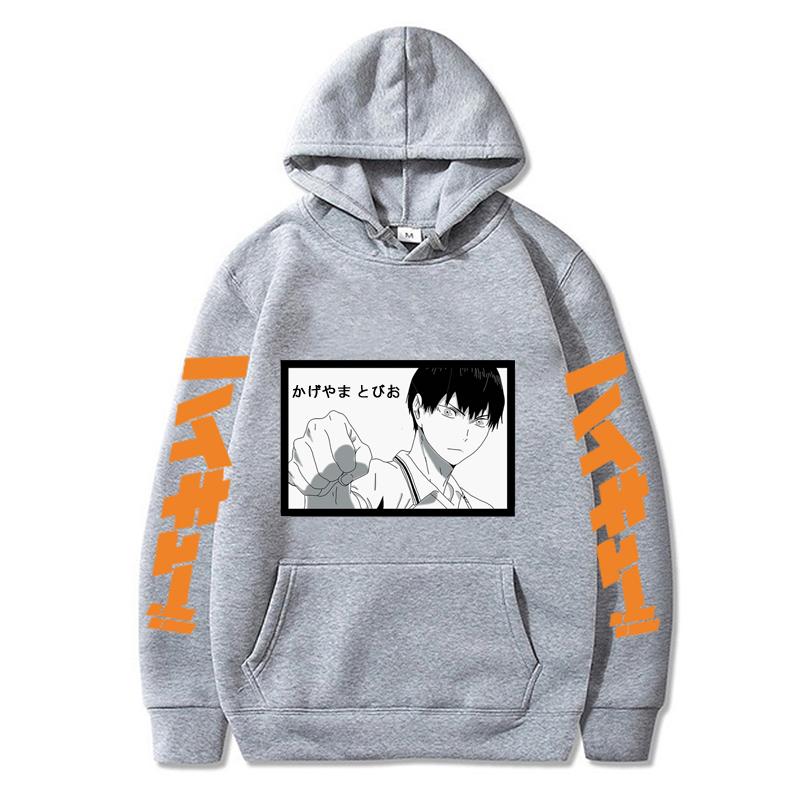 Haikyuu Anime Herren Casual Pullover Hoodie Frühling Herbst Streetshirt Koreanische Version Tops Übergroßes Unsex Daily Sweatshirt