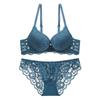 French Sexy Lace Bra Set,Push‑Up Bra Set for Small Bust,Gather Side Fat Lingerie Set