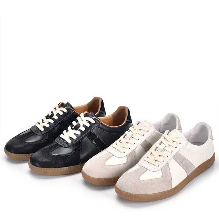 Men's Retro Genuine Leather White Skate & Sports Shoes for Autumn