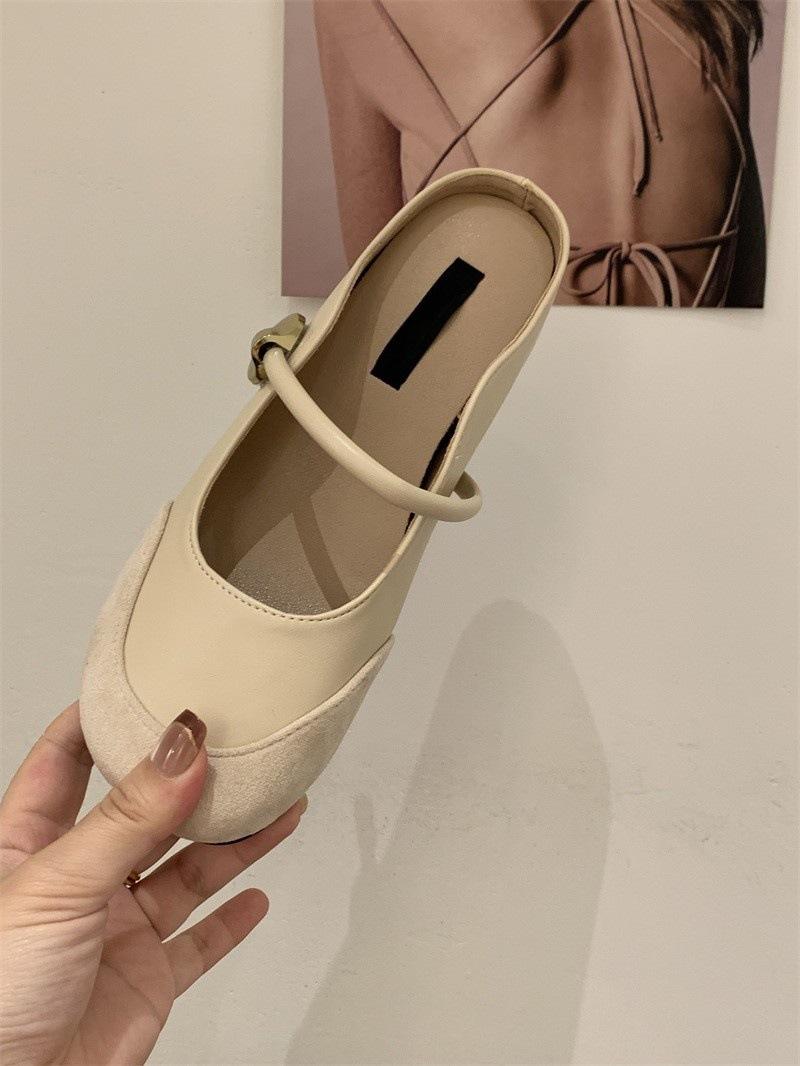 

Baotou half slippers women s 2025 summer silver thick-soled French outer wear soft-soled inner height-increasing women s shoes with sandals 40