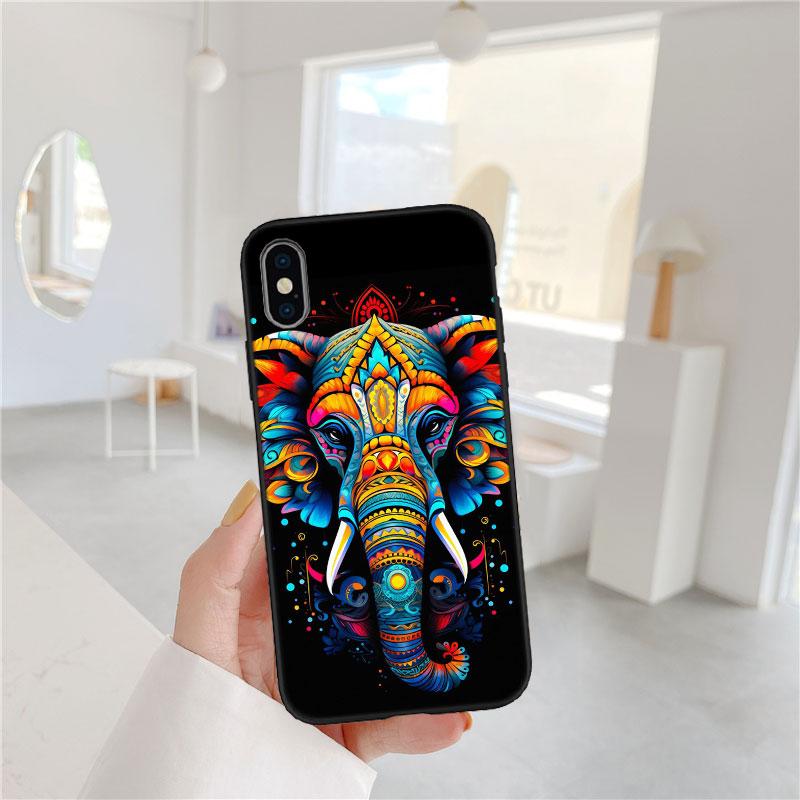 LO4 Animal Elephant Soft Shell Phone Case for Samsung Galaxy S20 S21 S22 Ultra FE + Plus A21S A22 A24 A25 A26 A30 A30S A31