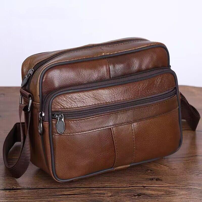 

Мужские сумки через плечо из натуральной кожи в стиле ретро, маленькая сумка-мессенджер кроссбоди для мужа, кожаная мужская сумка на молнии, дизайнерские сумки для вечеринок, подарок L хаки