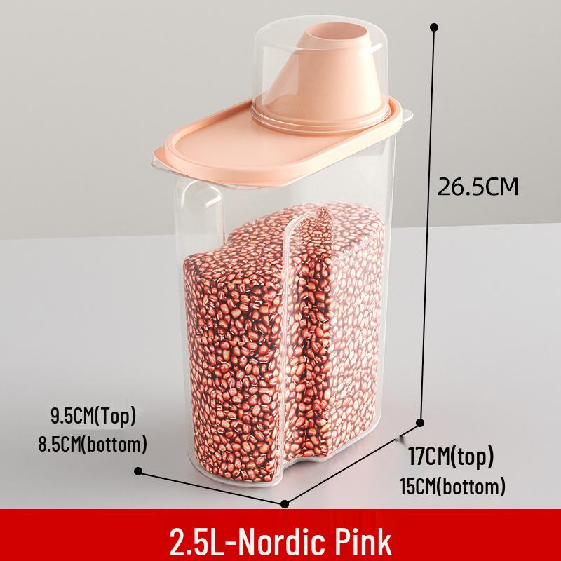 

Герметичная банка для зерна и хлопьев, пластиковый контейнер для хранения продуктов для сухих товаров и корма для собак.