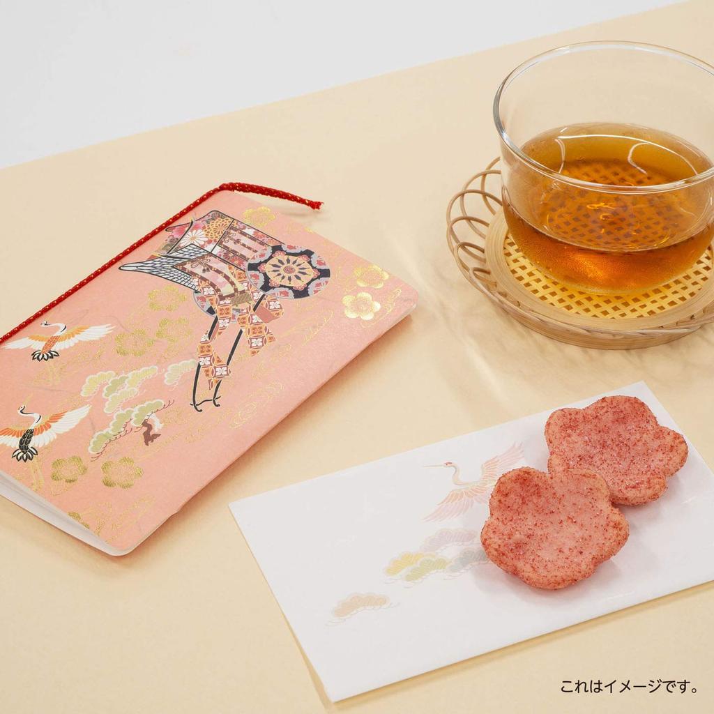 Kamiiso Japanisches Washi Kaishi Kimono Schönheit Kaishi mit Set-Wagen mit und Erdbeere 20 Blatt x 3 Schachteln, 3-teilig (Kaiserkranich, Rose, Designs),