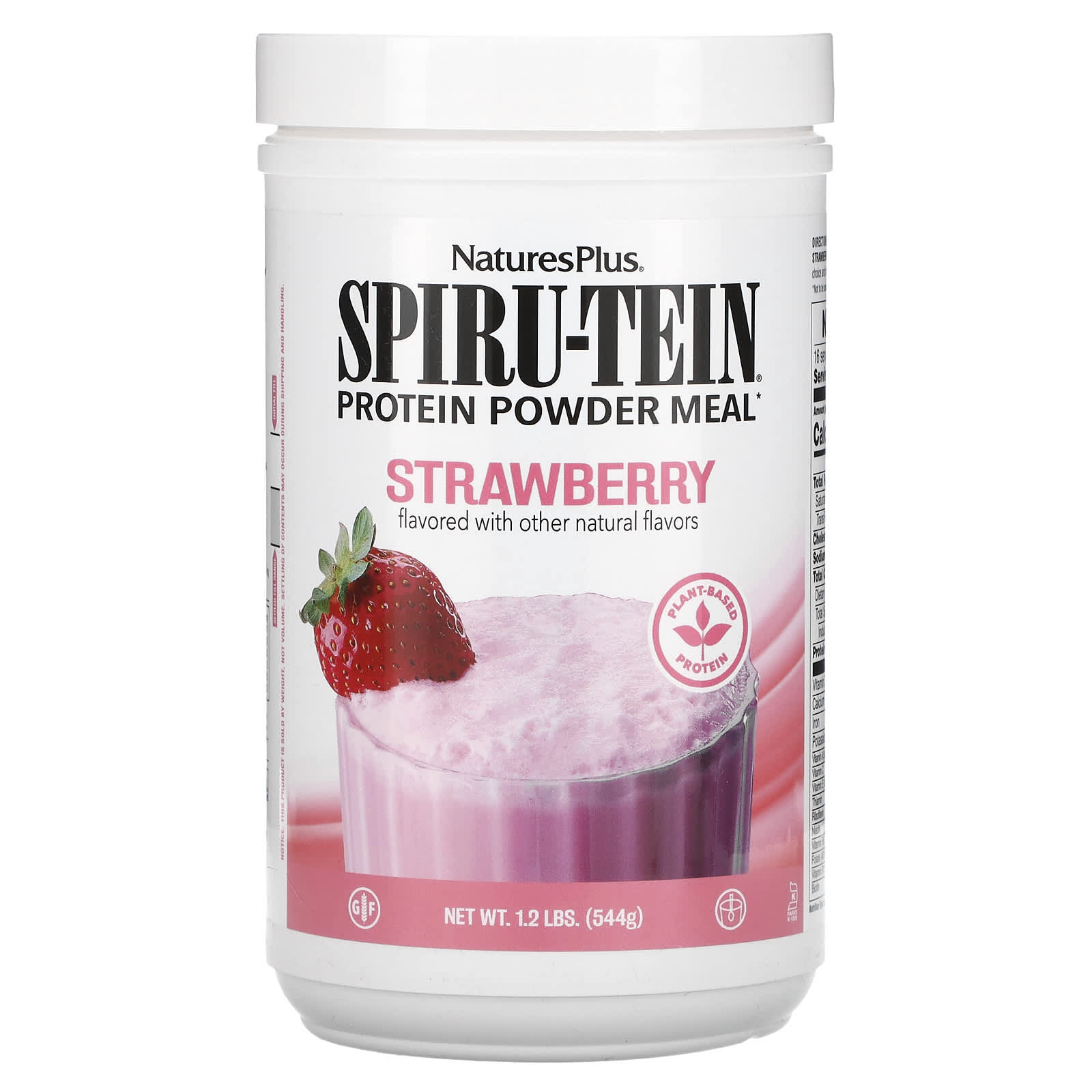 

Spiru-Tein, Protein Powder Meal, Strawberry Flavor, 544G (1.2Lb)