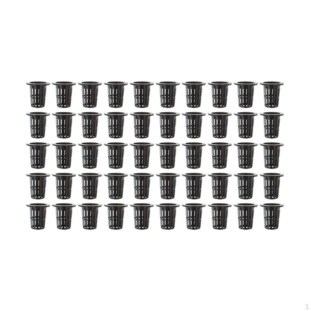 50 Net Pots for Planters, Slotted Planting Baskets, Propagation Garden Greenhouses