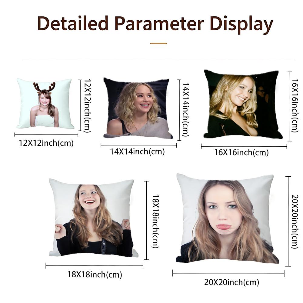 Movie Jennifer Lawrence Cushion Cover Cushion Cover Set 4Pcs 50X50 45X45 40X40 Pillowcase Decorative Sofa Home Decor