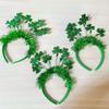 Christmas Party Headband Tinsel Three Leaves Hair Hoop for Adult Teens New Year