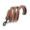 Engravable Microfiber Leather Dog Collar with Adjustable Anti-Lost Tag