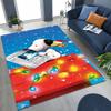 Tapis 3D Mignon Chien Snoopy Peanuts Art Art Cartoon pour Chambre Salon Canapé Décoration Paillasson Maison, Grand Tapis de Sol Antidérapant pour Enfants