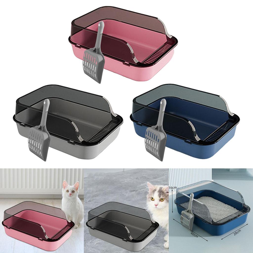 Cat Litter Box Kitten Toilet High Sided Travel Kitten Litter Pan Detachable Anti