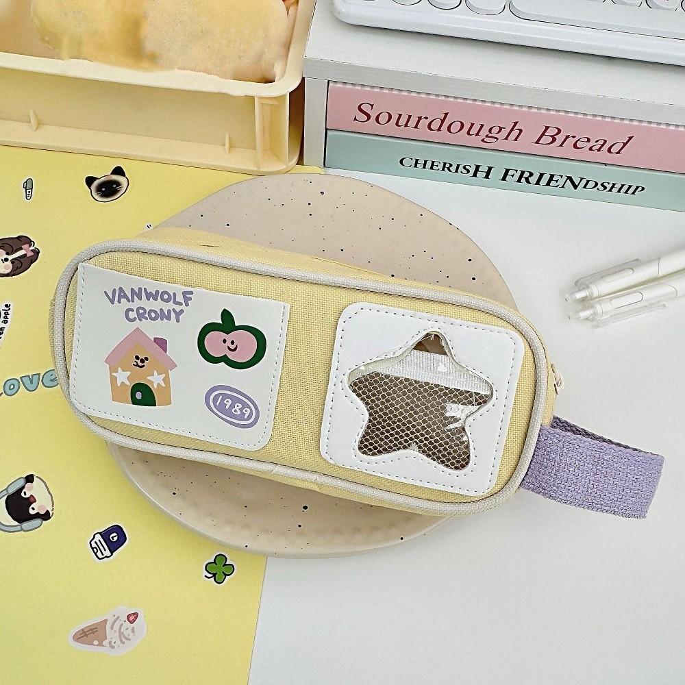 Picnic Series Kawaii Pencil Bag Large Capacity Pen Pencil Case Cartoon Stationery Bag Kids