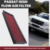 Durable-33-2865 Car High Flow Air Filter Modified Flatbed Air Filter For VW Golf Jetta Passat  A3 Q3 TT Skoda Seat