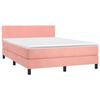 3141190 vidaXL Lit à sommier tapissier avec matelas Rose 140x200 cm Velours