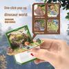 Dinosaur Astronaut 3D Pop-Up Book Keychain Pendant: Mini World Holiday Gift