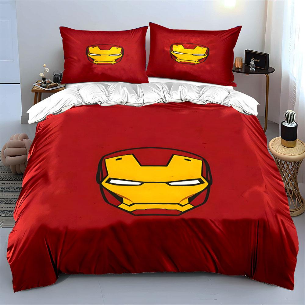 Yellow Iron Man Helmet. Bedding Sets Duvet Cover Sets Duvet Covers Pillowcases(1 * Duvet Cover 2 * Pillowcases, Without Duvet Insert)