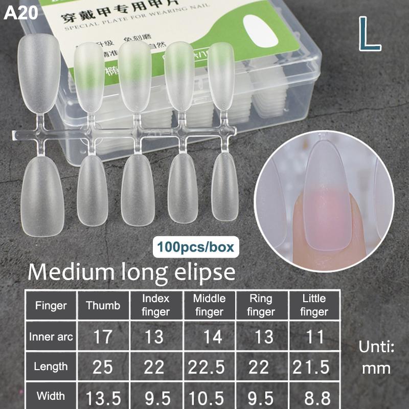 100Pcs/Box Fake Nail Tips Full Cover Coffin Press On Nail Extension Clear Soft Gel Tips False Nail Design Manicure Tools