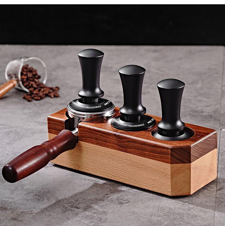 58mm Flat Bottom Stainless Steel Pressure Tamper with Scale for Coffee